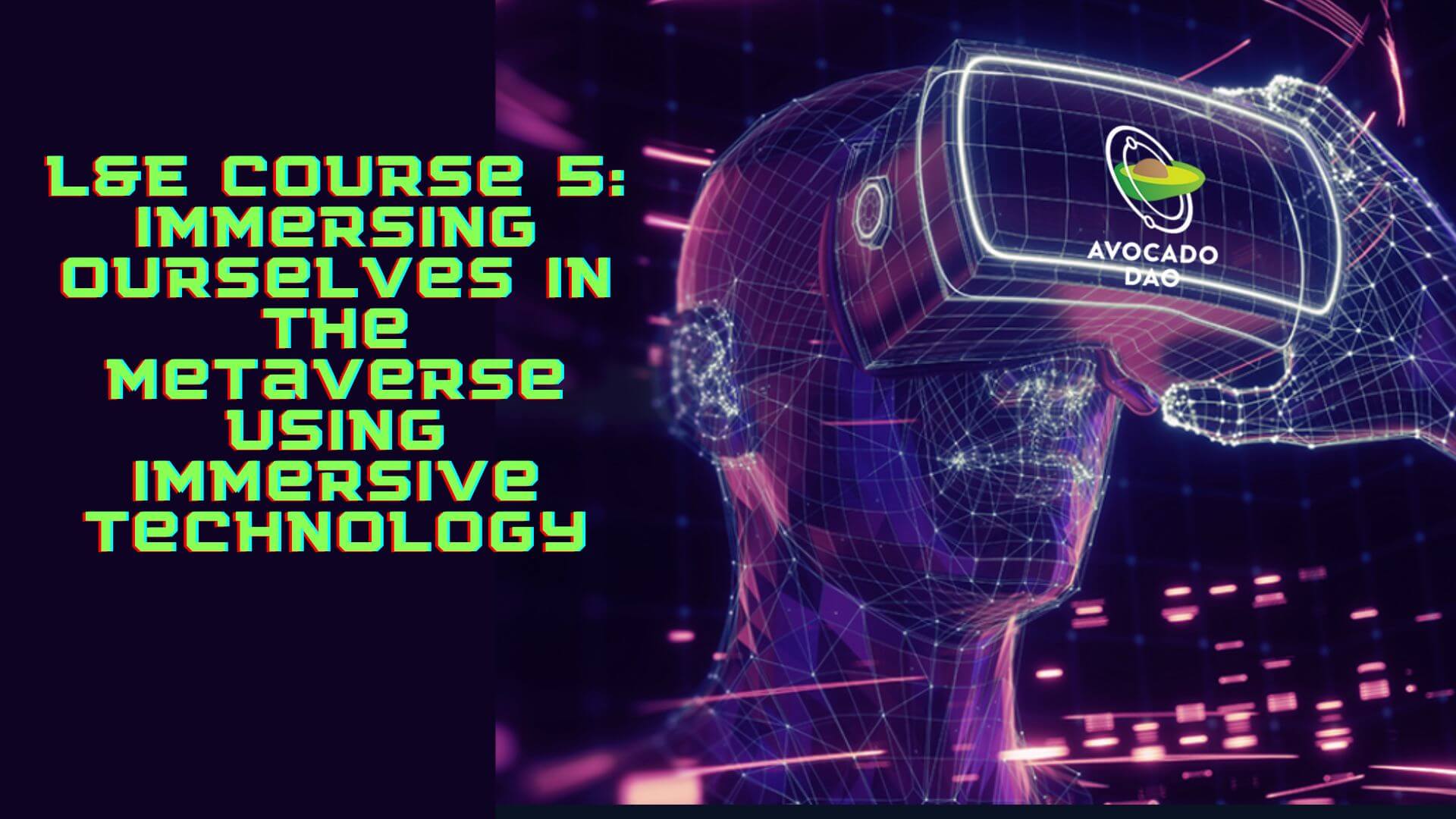 Web3 L&E Course #5: Immersing ourselves in the Metaverse using immersive technology